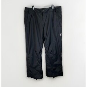 SPYDER Snow Pants Women's Sz 18 Black Insulated Winter Ski Snowboard